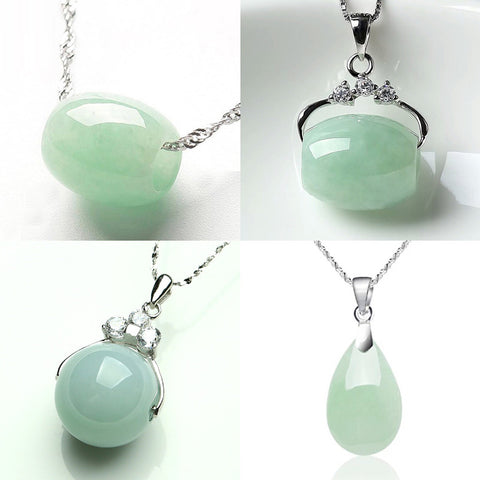 Natural Jade Emerald 13mm Luck Bead Pendant Charm Jewellery Fashion